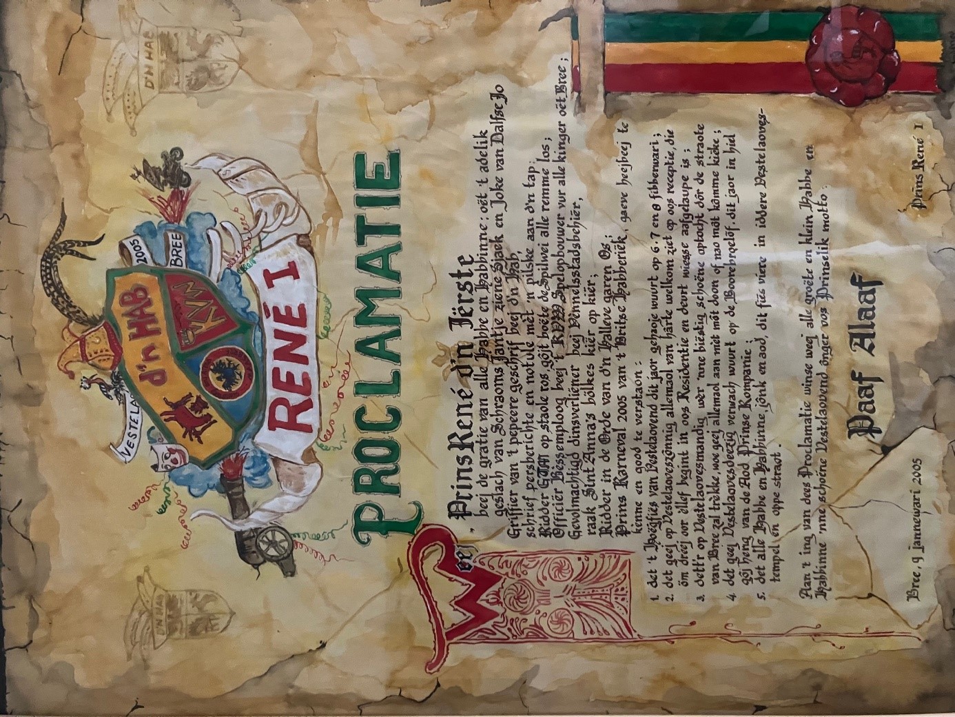 Proklamatie Prins René 1e