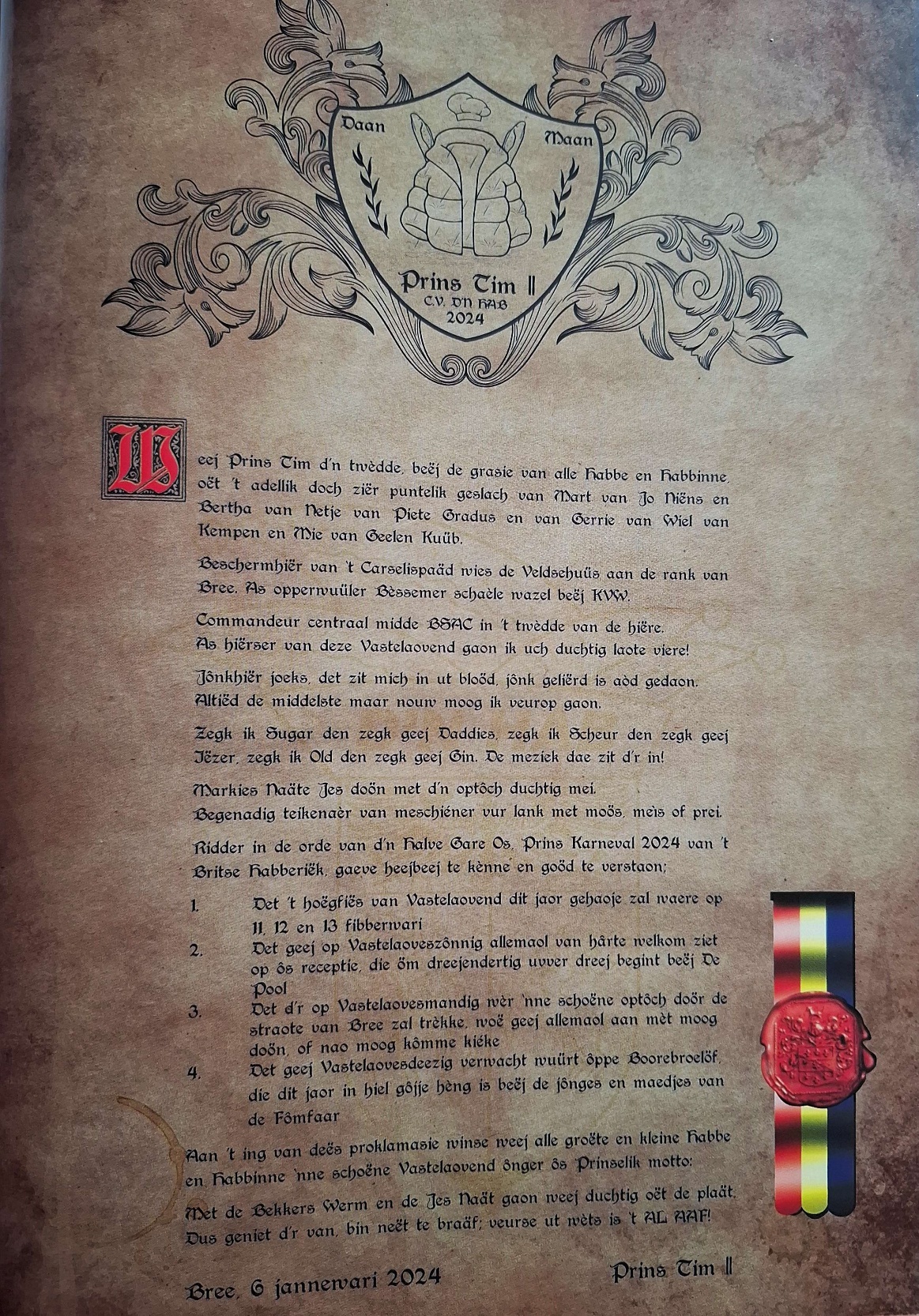 Proklamatie Prins Tim 2e