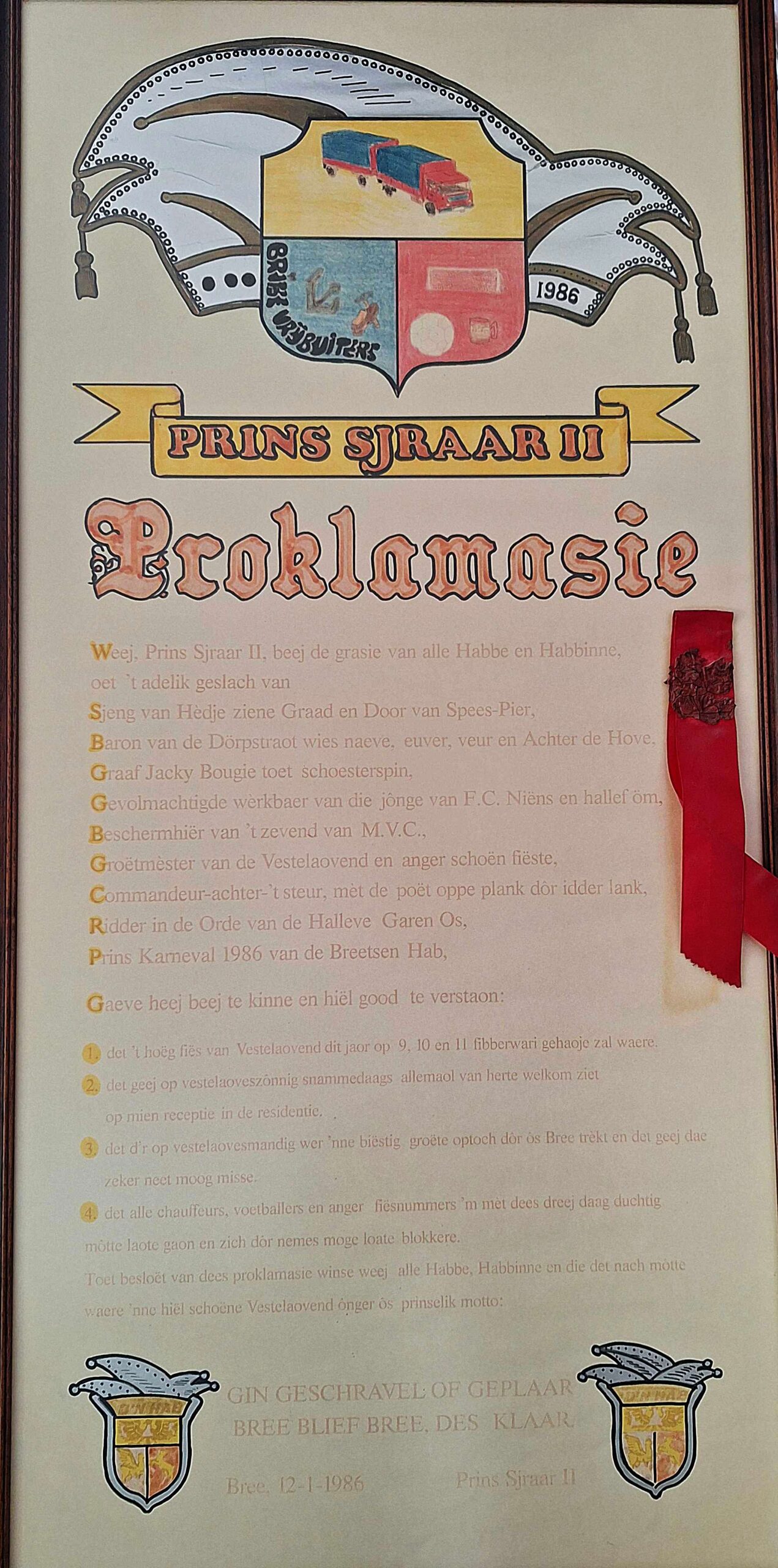 Proclamatie Prins Sraar 2e