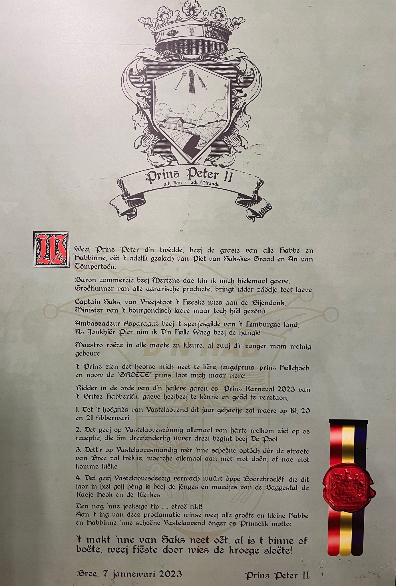 Proklamatie Prins Peter 2e