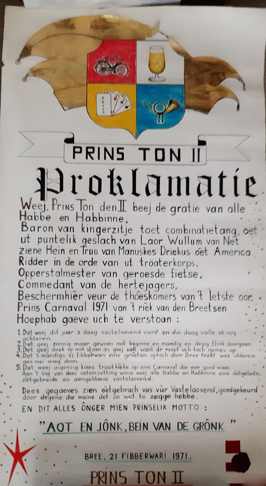 Proklamatie Prins Ton 2e
