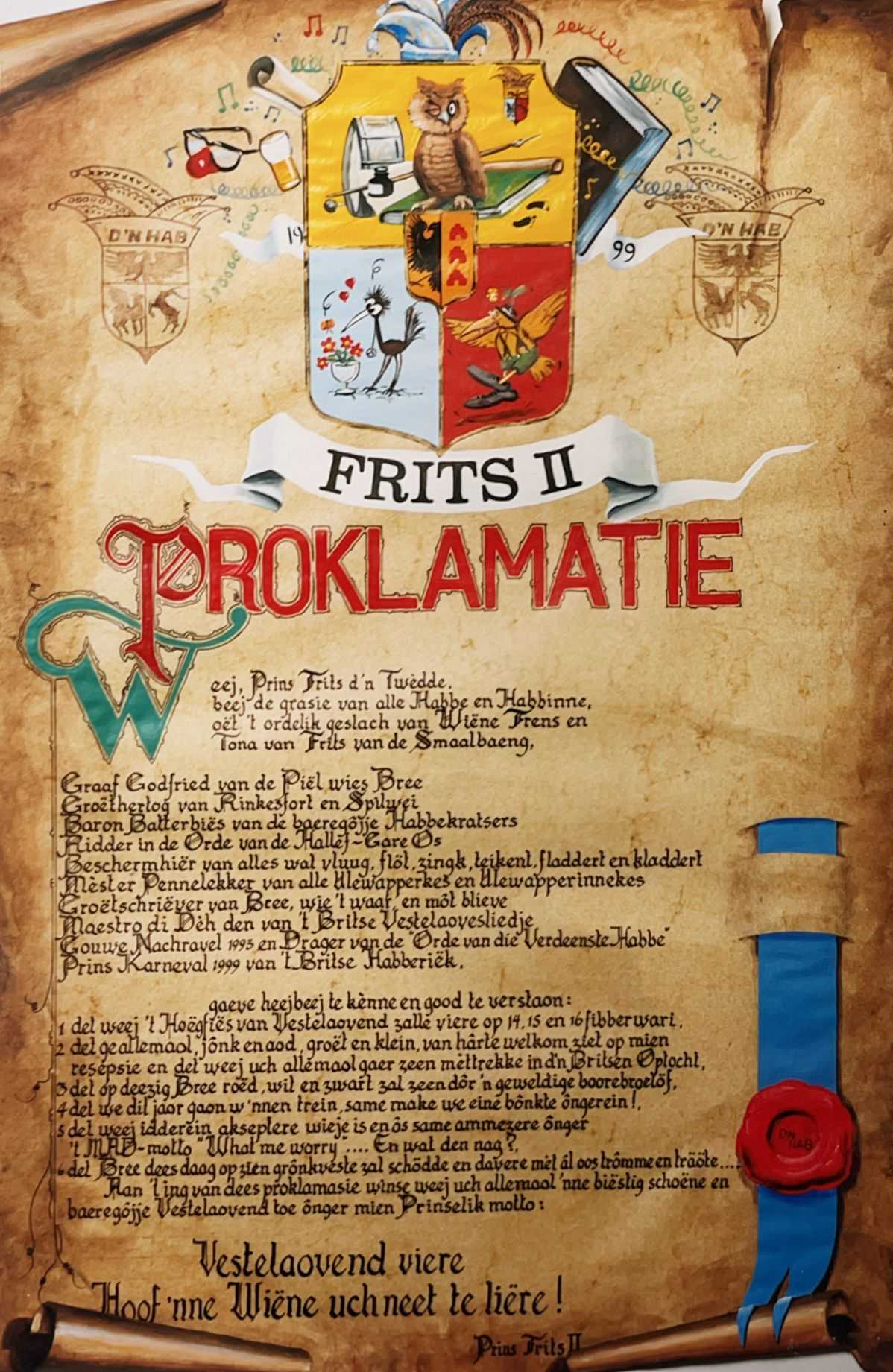 Proklamatie Prins Frits 2e